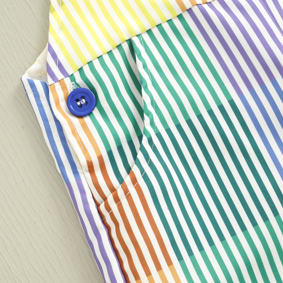 The Rainbow Stripe Overalls