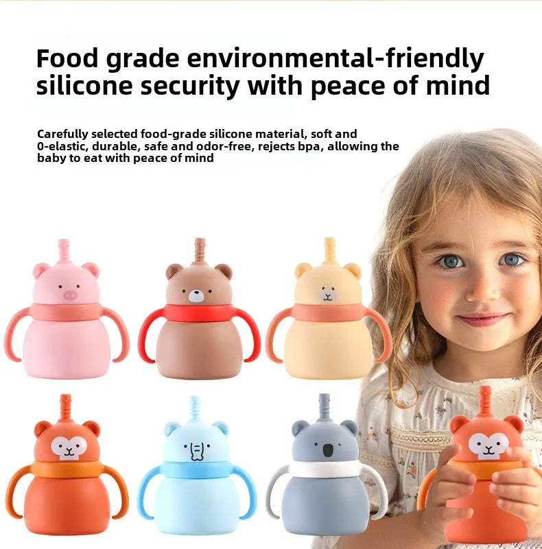 Straw Cup Cute Animal