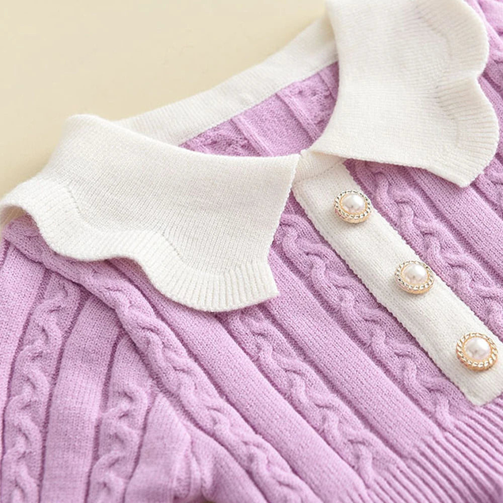 Winter Baby Girl Knitted Sweater Dress