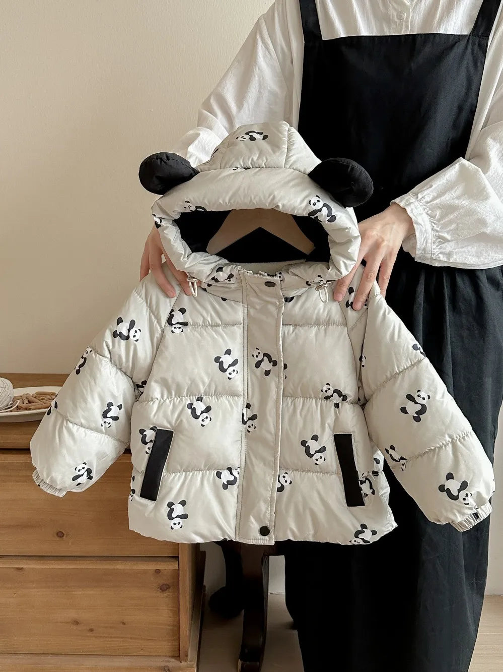 Kids' Velvet-Lined Thickened Cotton Coat