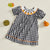 Halloween Plaid Dress with Candy Corn Embroidery