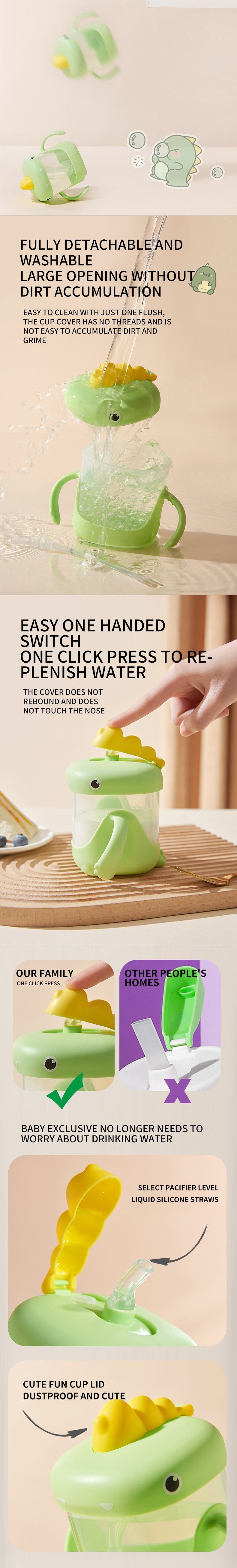 DinoSip 3-in-1 Trainer Sippy Cup