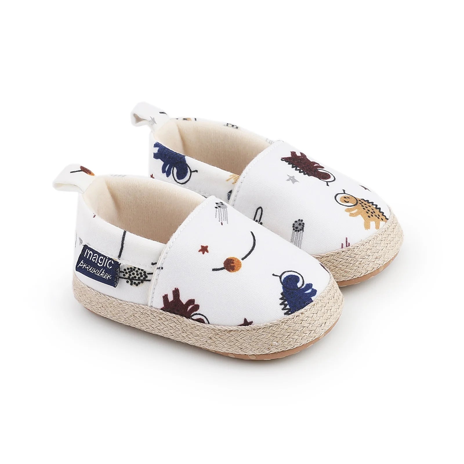 Baby Unisex Dinosaur Print Slip-On First Walker Shoes