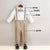 shirts pants / 80 Khaki Striped Suit Set Boy's Suspenders