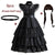 Gothic-Inspired Black Dress Costume for Girls