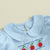 Back-to-School Apple Embroidered Blue Dress