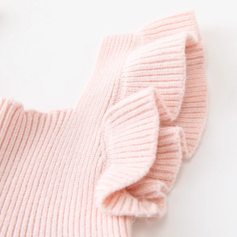 Baby Girl Flutter Sleeve Knit Dress
