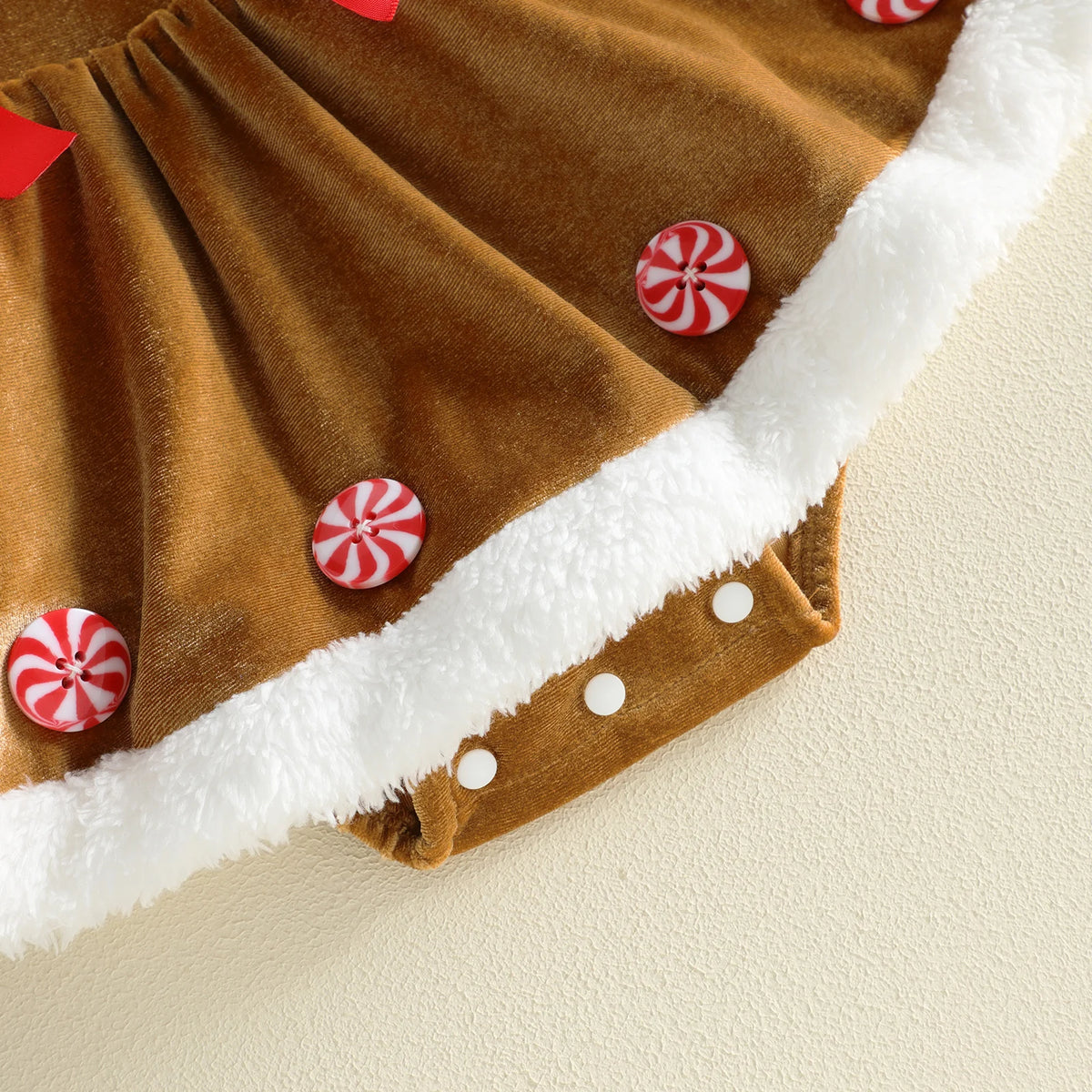 Baby Girls Christmas Romper Dress Outfit with Headband