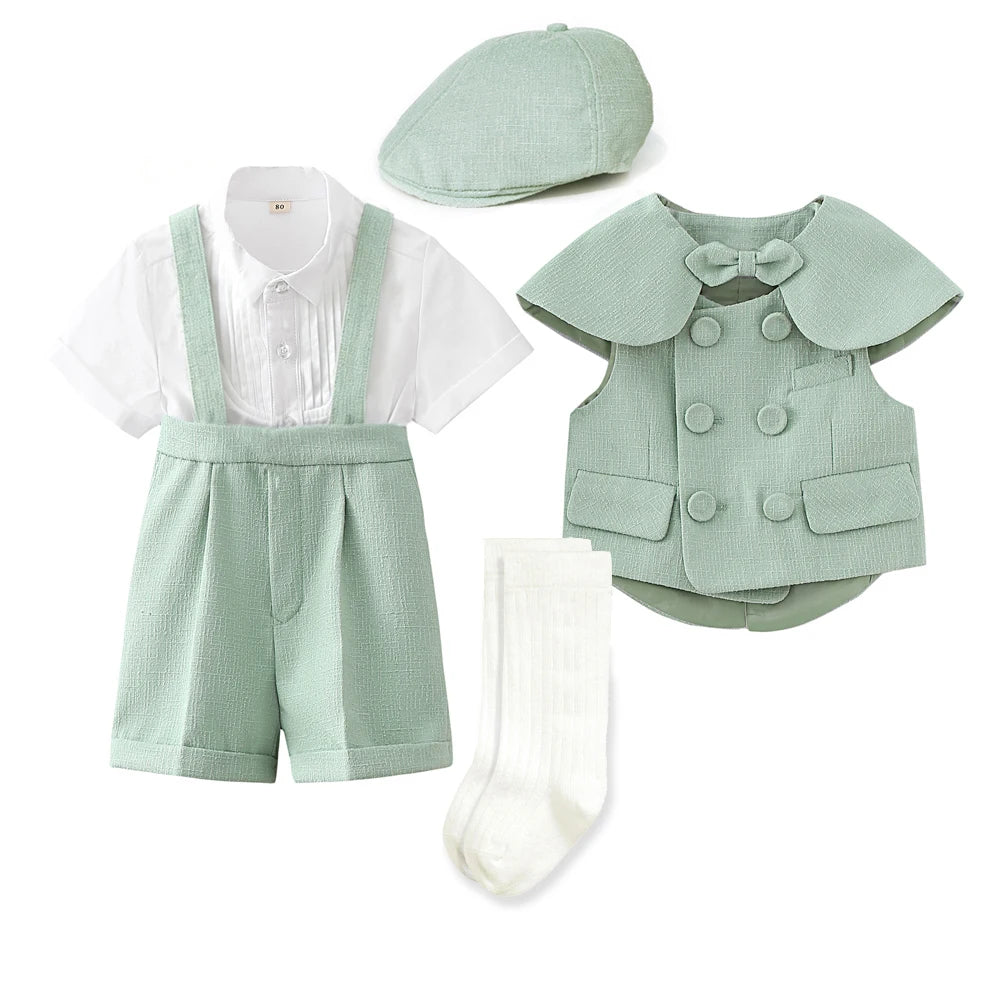 Toddler Boys’ Light Green Gentleman Outfit