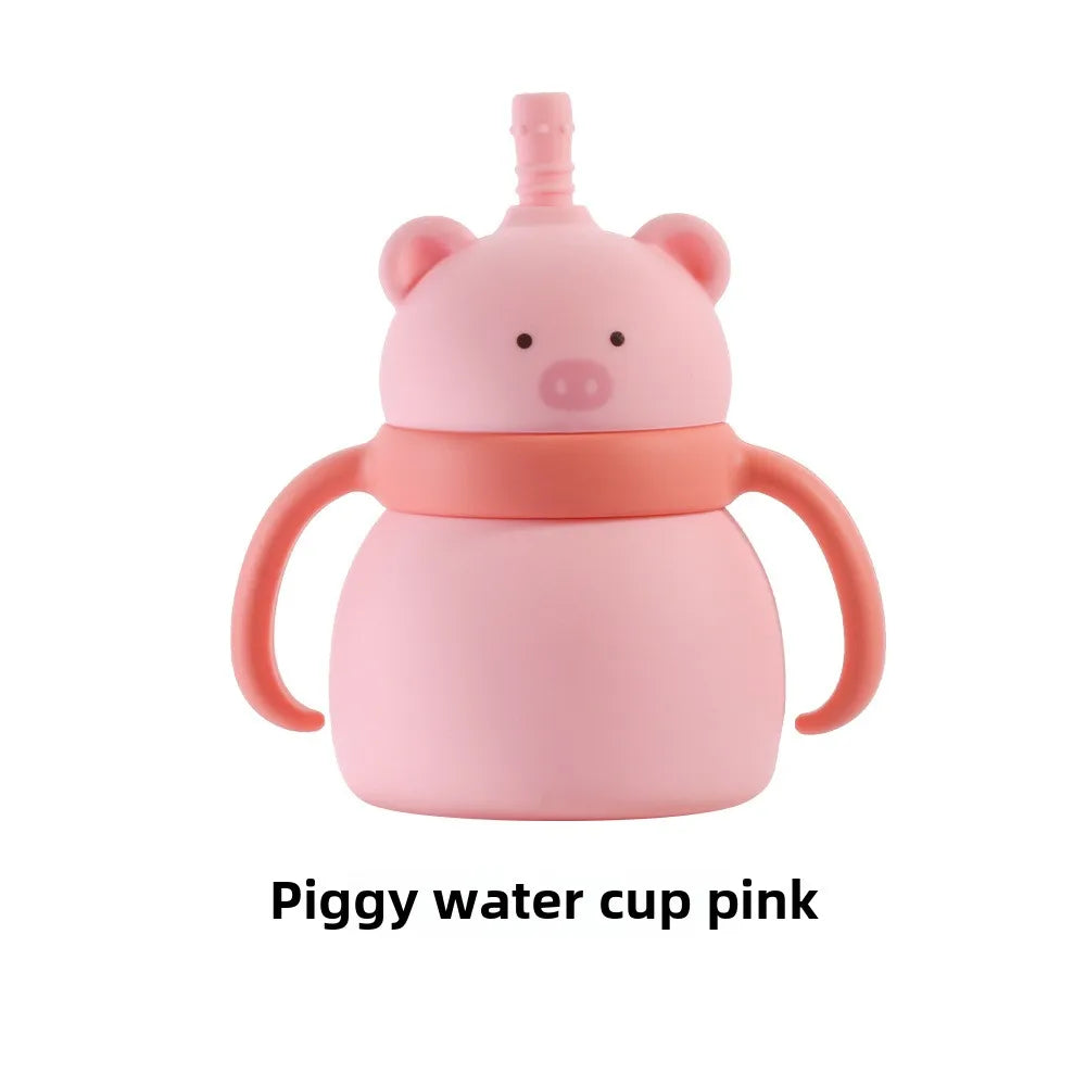 Straw Cup Cute Animal