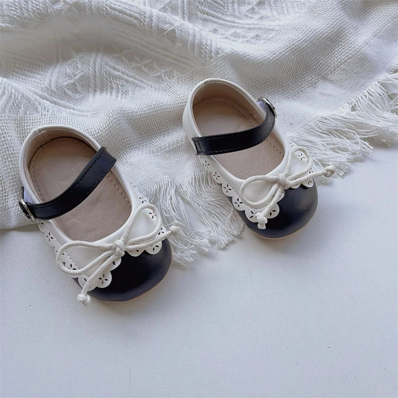 Baby Girls Princess Walking Shoes with Lace Bow