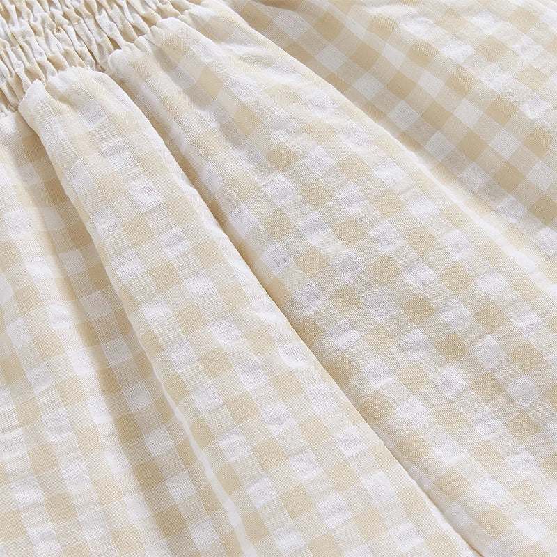 Girl Gingham Ruffle Jumpsuit