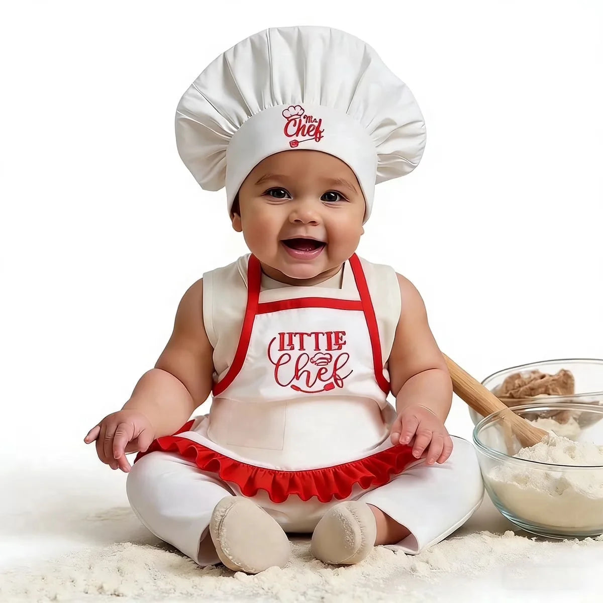 Baby Chef Costume Set with Apron & Hat