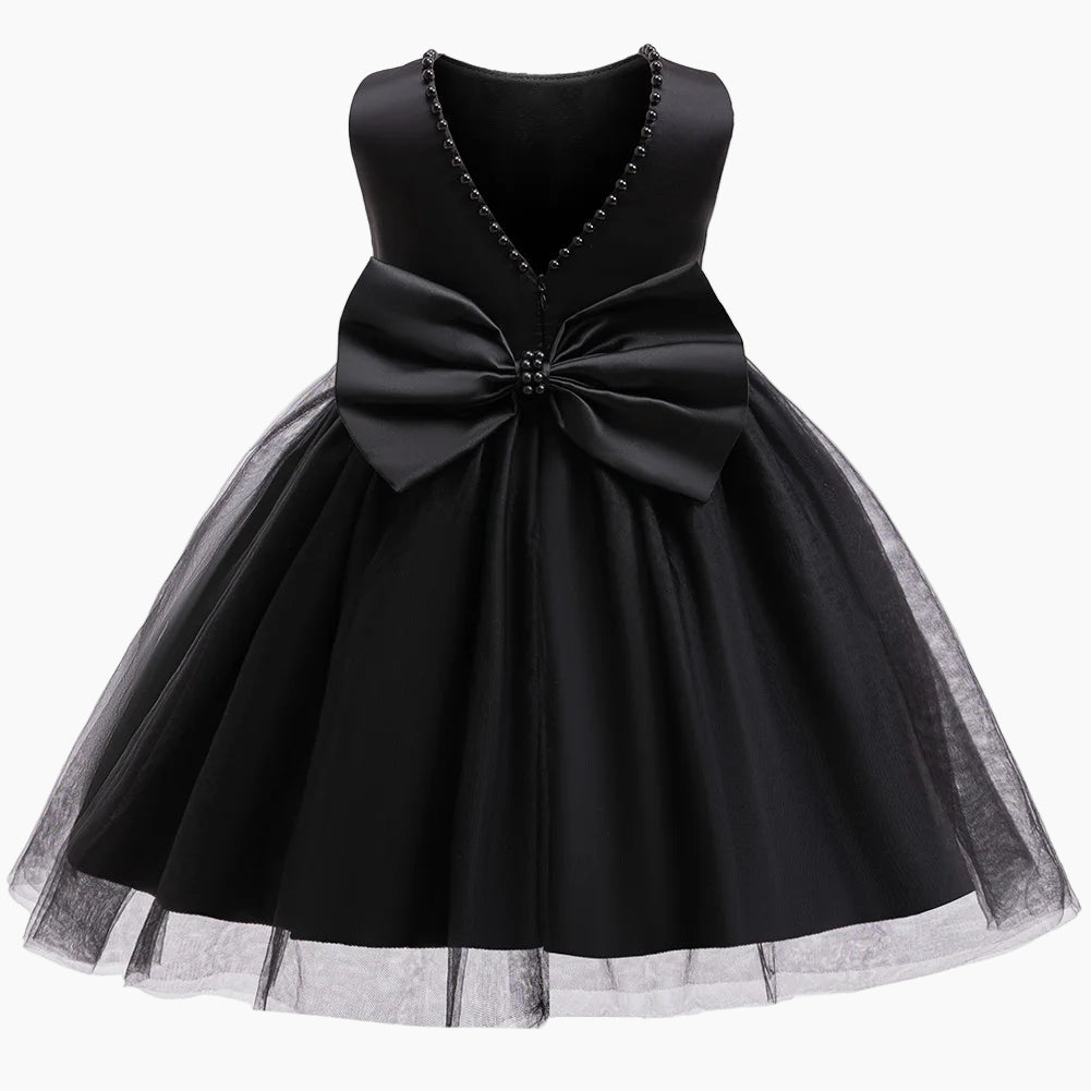 Elegant Satin and Tulle Flower Girl Dress