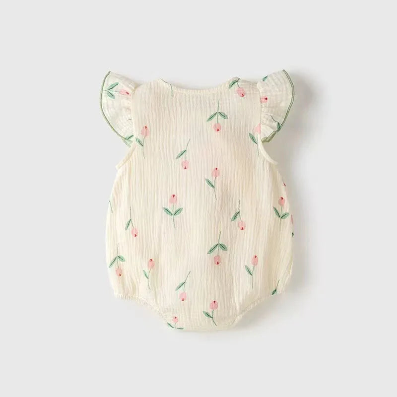 Baby Girl Tulip Romper Set