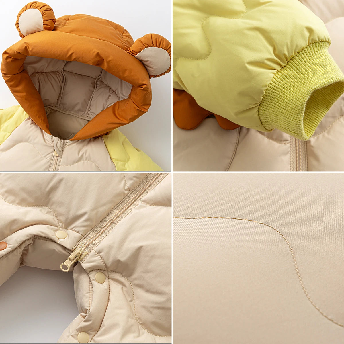 Colorblock Cub Baby Down Snowsuit