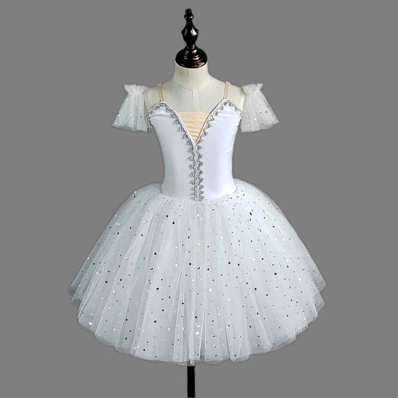 Girl's Performance Ballet Tutu with Velvet Bodice