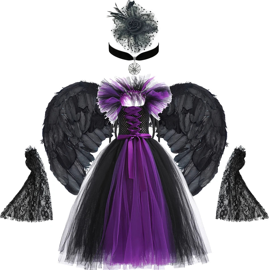 Girl's Dark Fairy Costume
