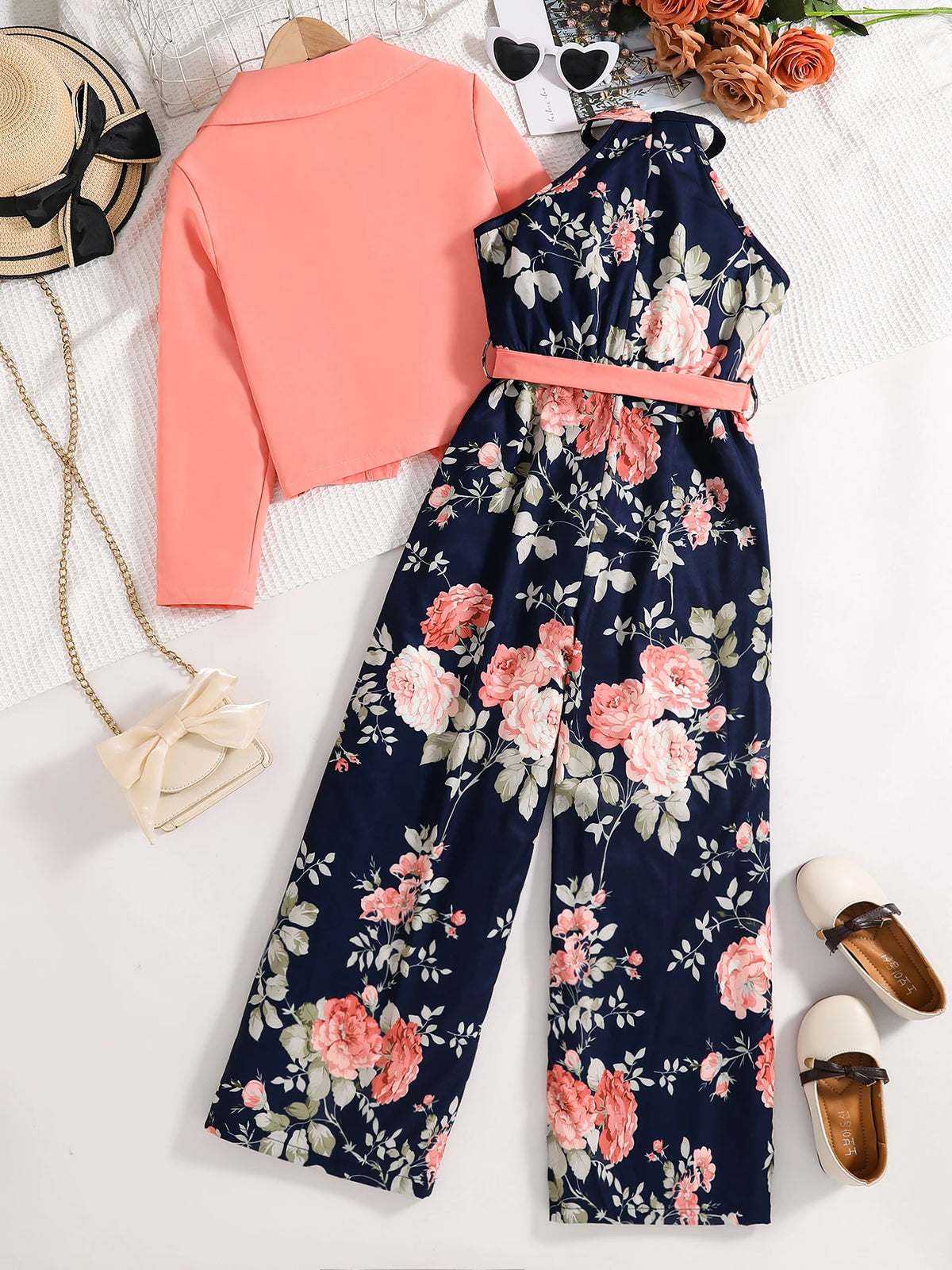 Girls’ Pink 2-Piece Outdoor Vacation Set