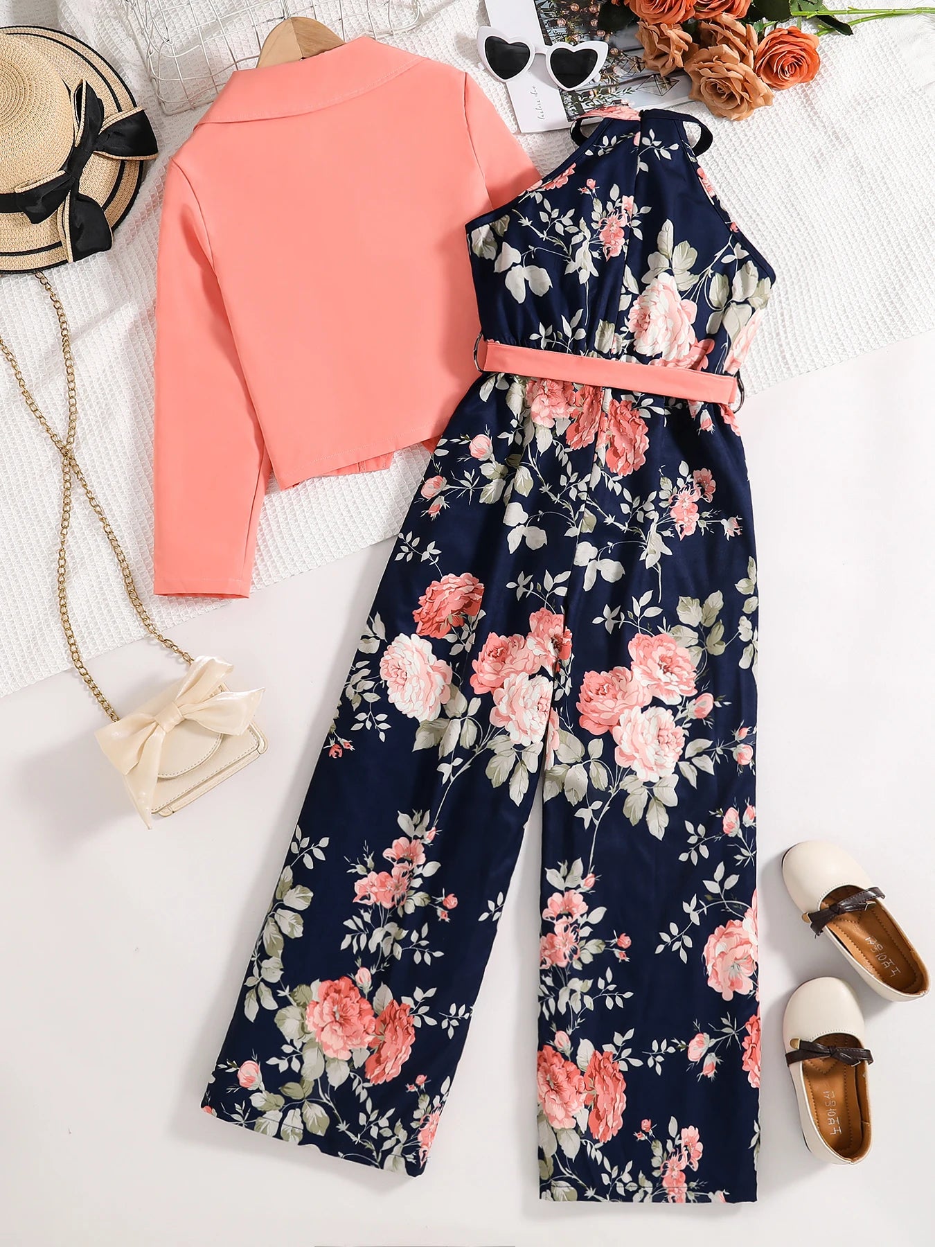 Girls’ Pink 2-Piece Outdoor Vacation Set