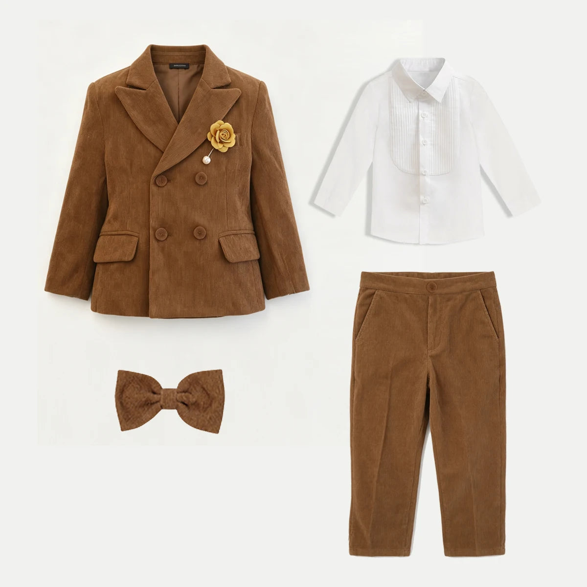 Toddler Boys' Corduroy Double-Breasted Suit Set