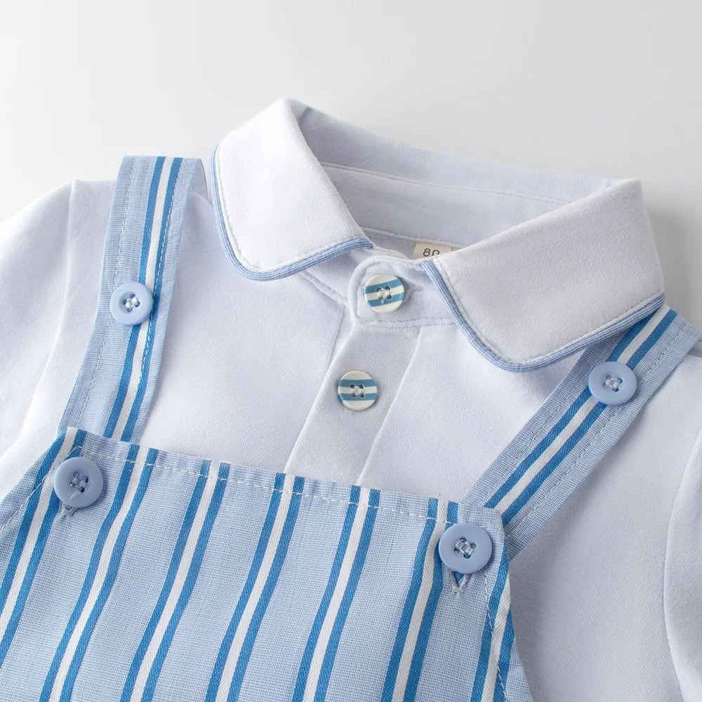 3PCS Baby Boy Striped Summer Outfit Set