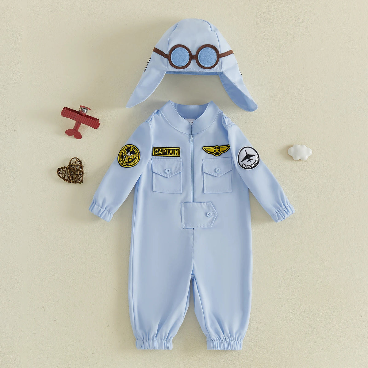 Baby &amp; Toddler Pilot Costume Jumpsuit with Matching Hat
