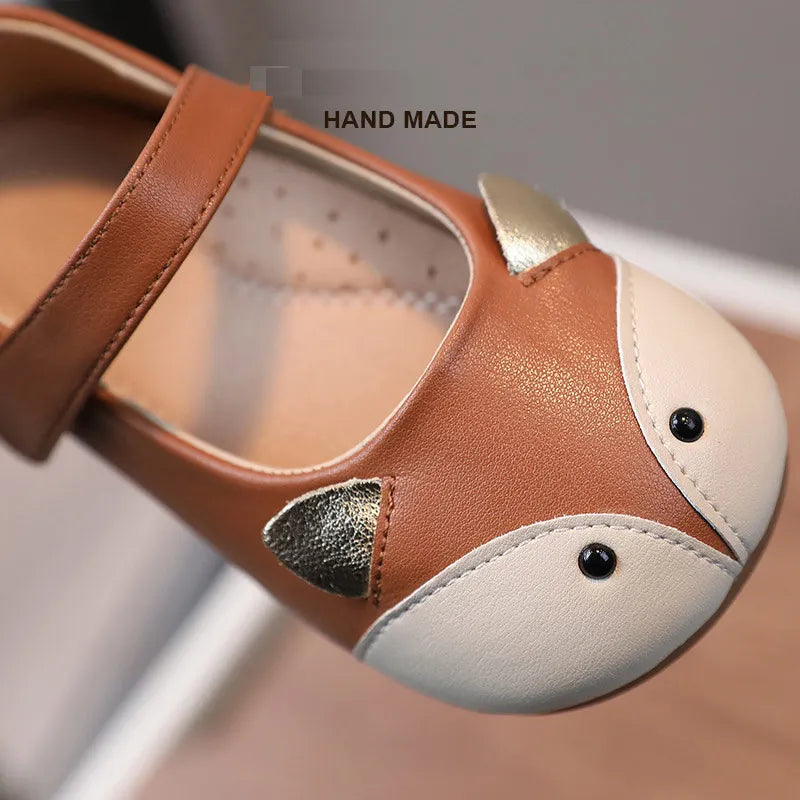 Girls Fox Closed-Toe Sandals – Cartoon Summer Shoes