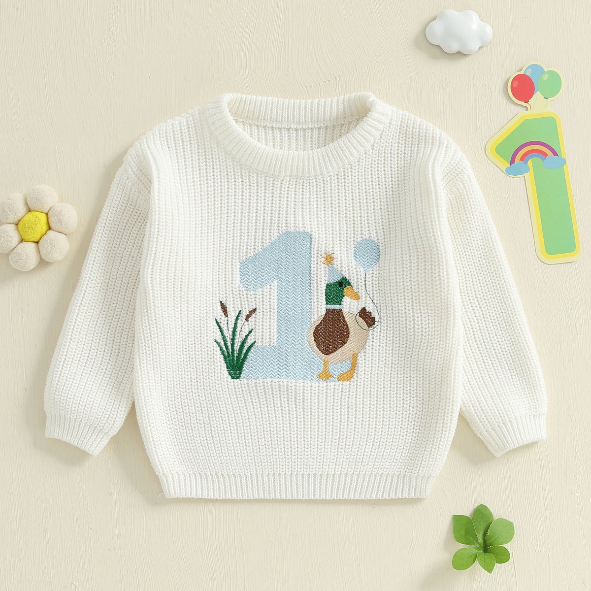 Baby First Birthday Knit Sweater