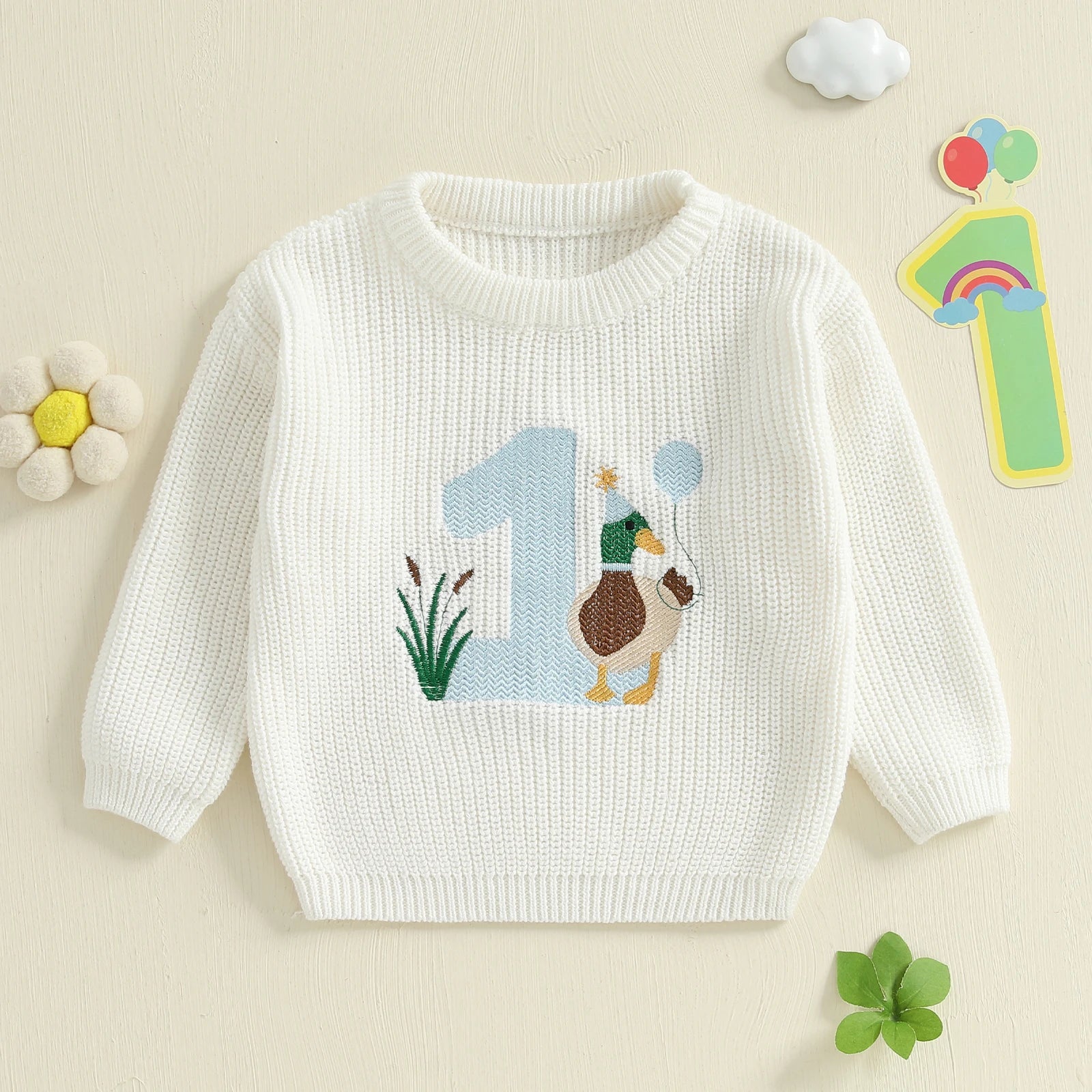 Baby First Birthday Knit Sweater