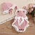 Girls Knitted Romper Set with Bonnet