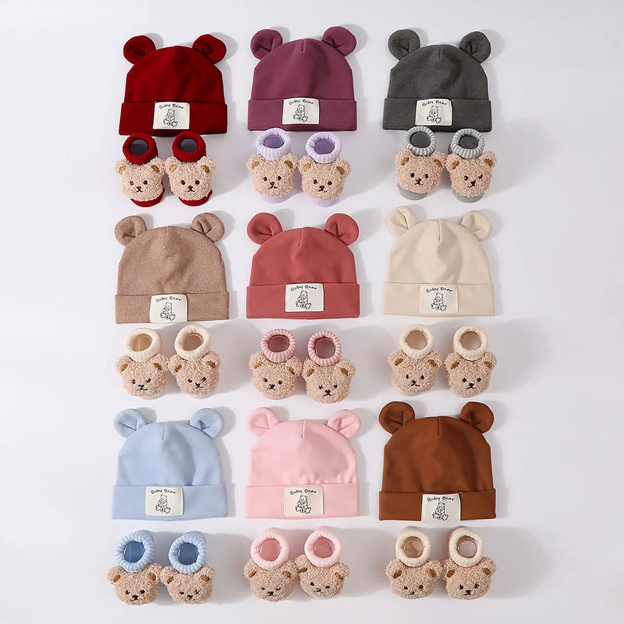 Bear Ear Beanie & Knit Sock Set
