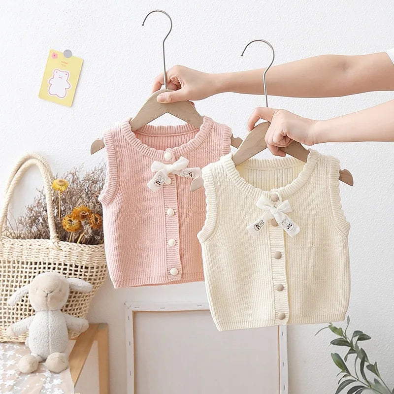 The Bunny Bow Knit Vest