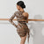 Girl's Leopard Print Latin Dance Dress