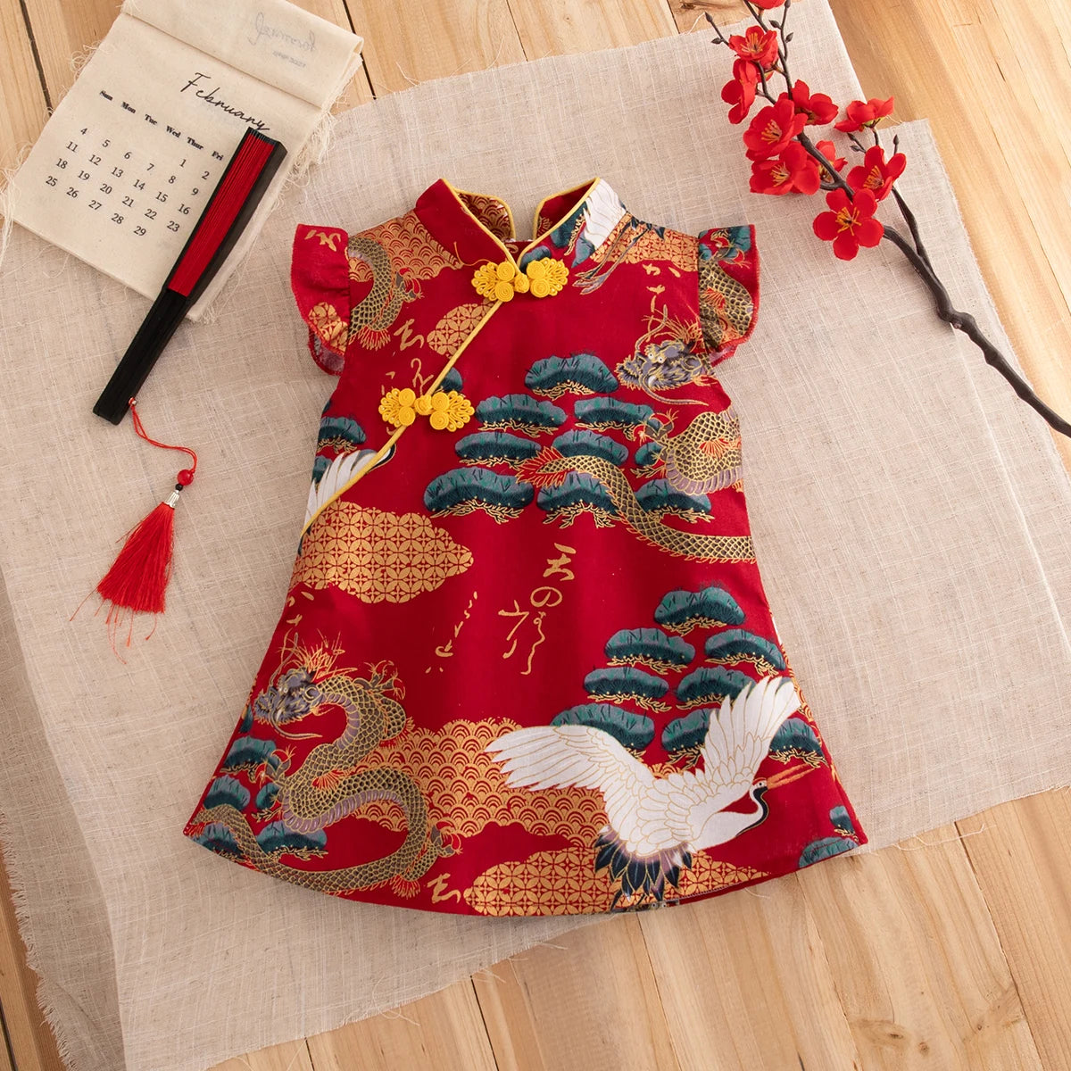 Retro-Style Floral Summer Dress for Baby Girls