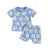 Baseball Print Toddler Boy Summer Outfit