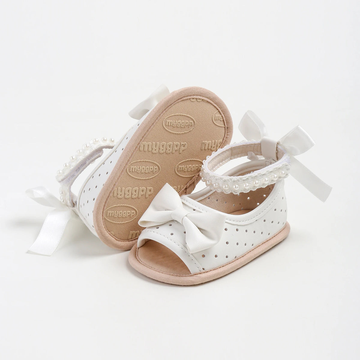 Baby Girl Satin Bow Floral Closed Back Support Sandals