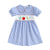 Apple Embroidery Plaid Dress
