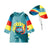 Toddler Boys Dinosaur Rash Guard Swimsuit Set