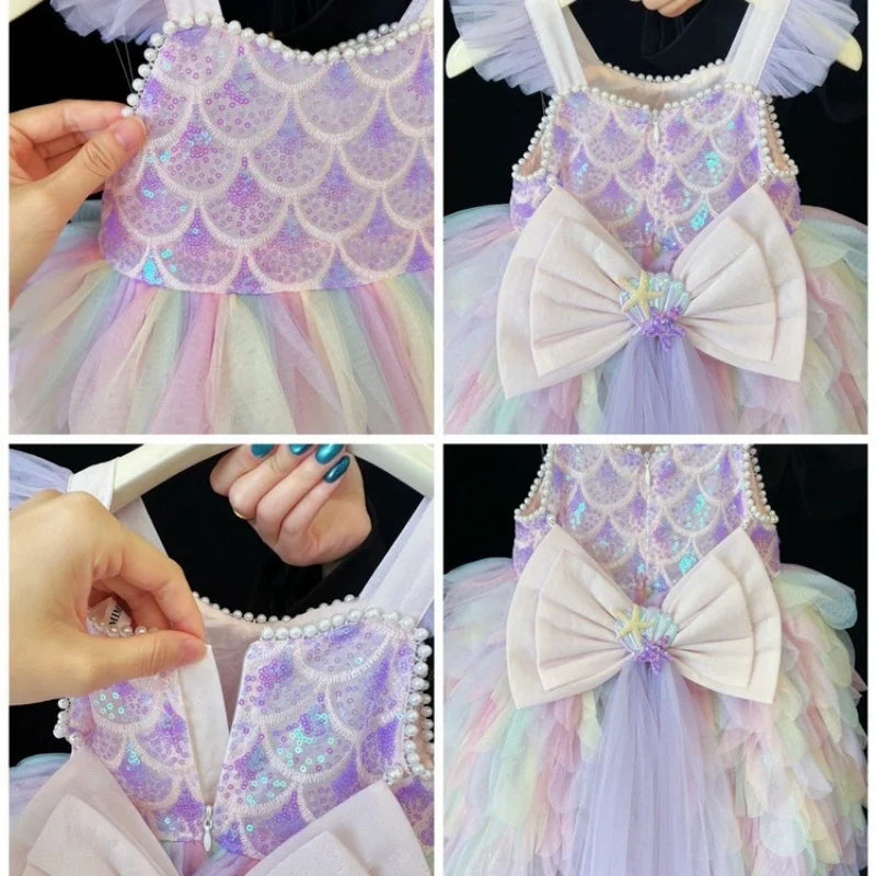 Sparkly Mermaid Princess Dress for Girls