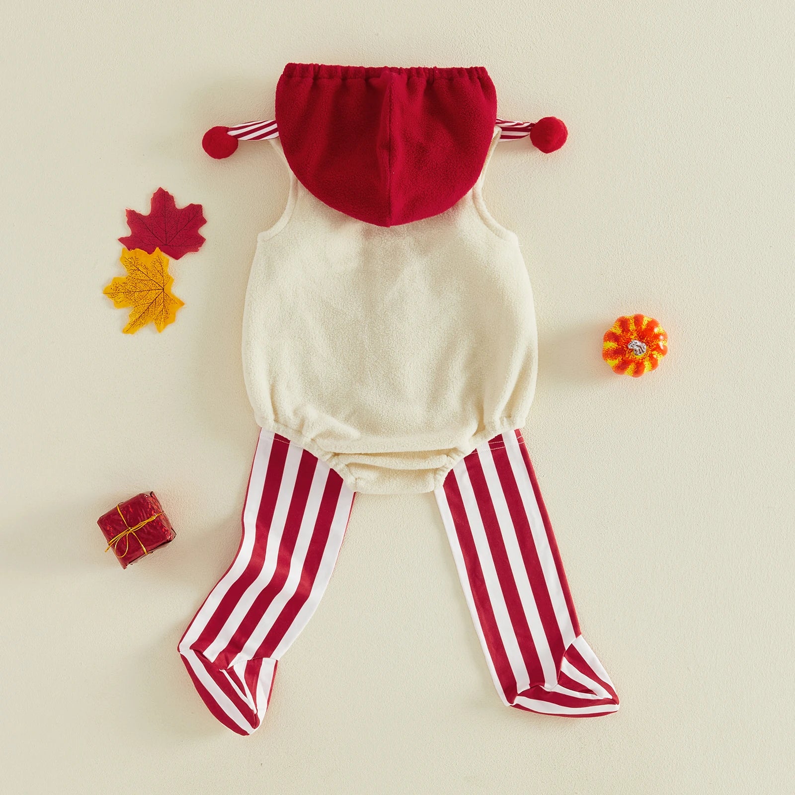 Infant Clown Costume Romper & Striped Socks Set