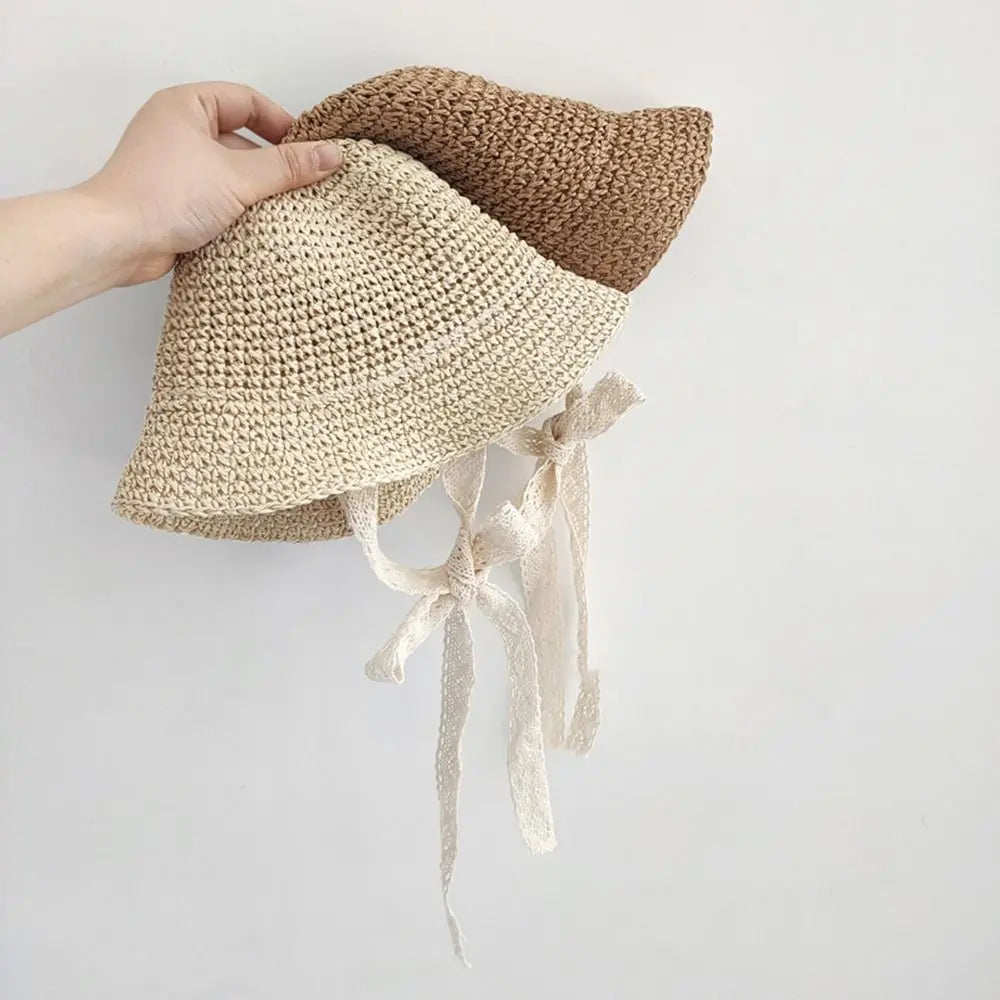 Casual Princess Straw-Style Sun Hat for Babies & Girls