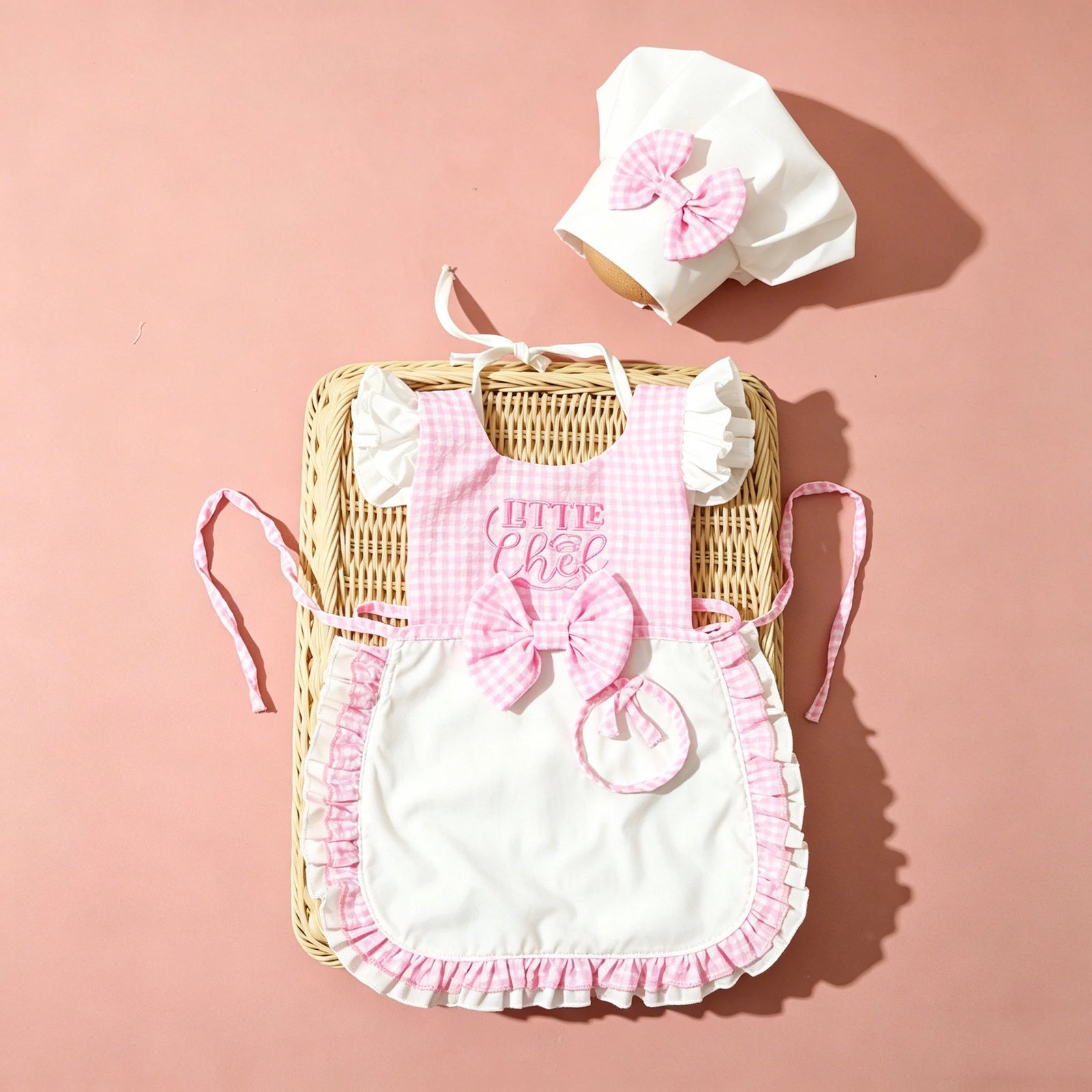 Newborn Chef Apron and Hat Costume Set