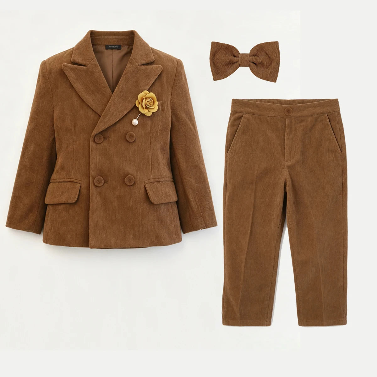 Toddler Boys' Corduroy Double-Breasted Suit Set