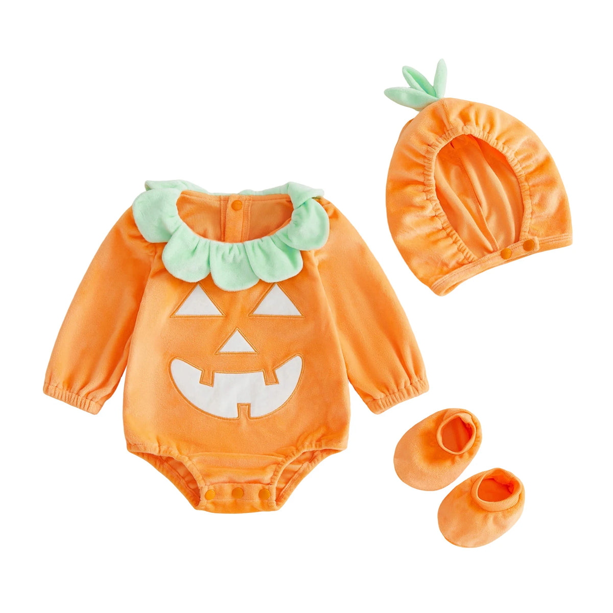 Infant Baby Pumpkin Halloween Romper Costume