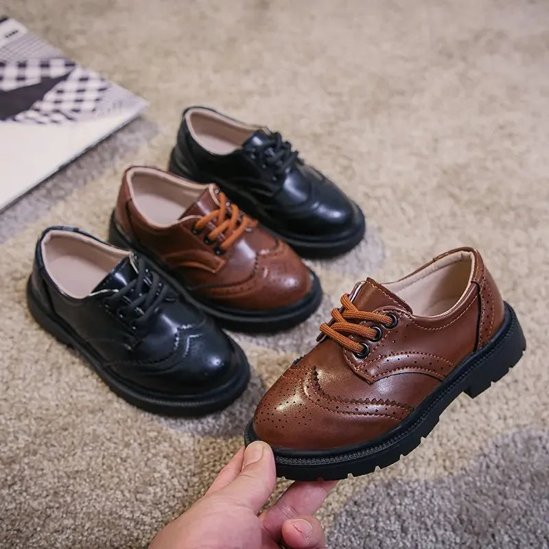 Boys Leather Oxford Formal Shoes