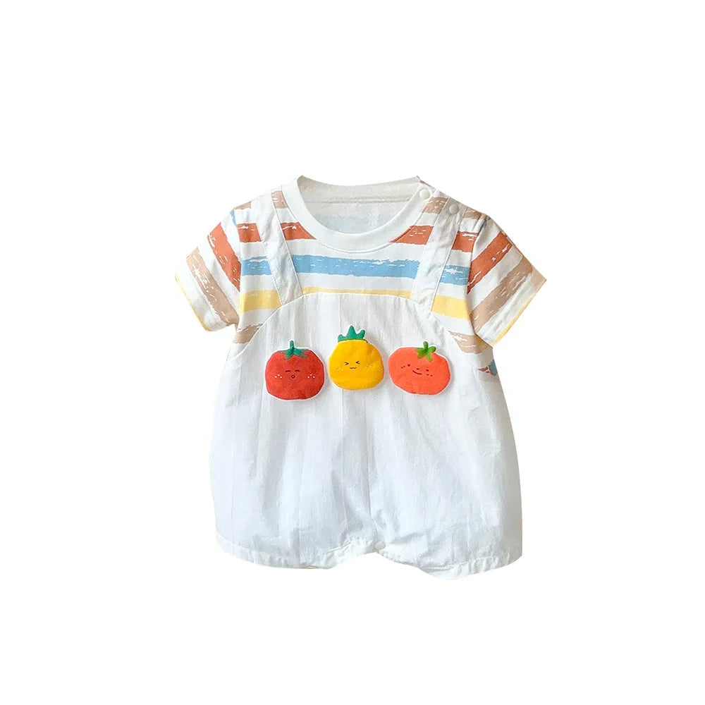 Cute Fruit Design Short Sleeve Onesie