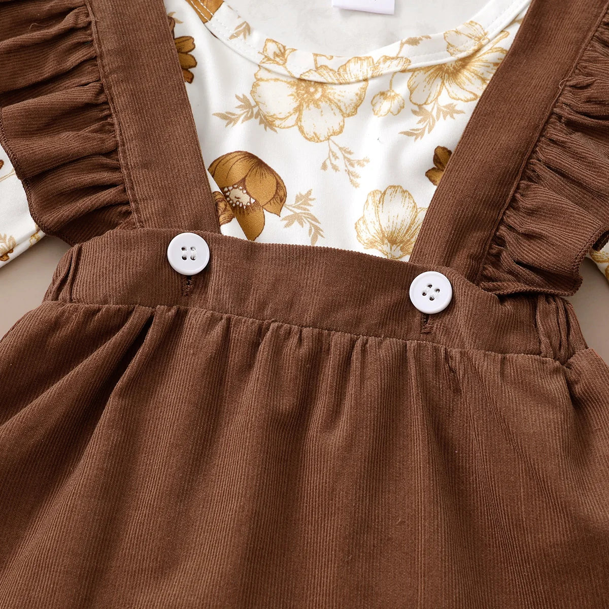 Baby Girl Camellia Top, Skirt & Headband 3-Piece Set