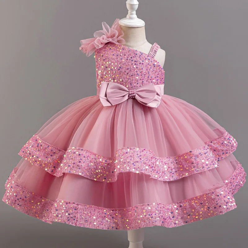 Girls' Sequin & Tulle Princess Dress
