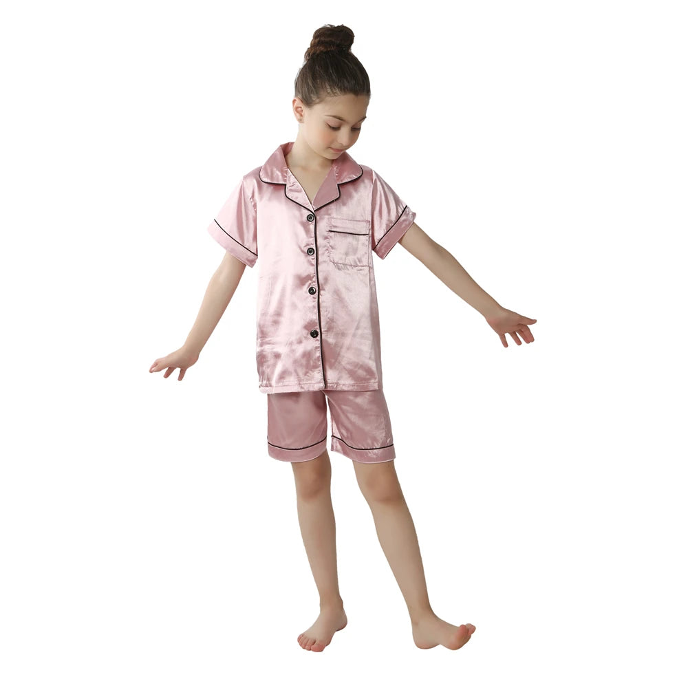Kids' Silky Satin Pajamas
